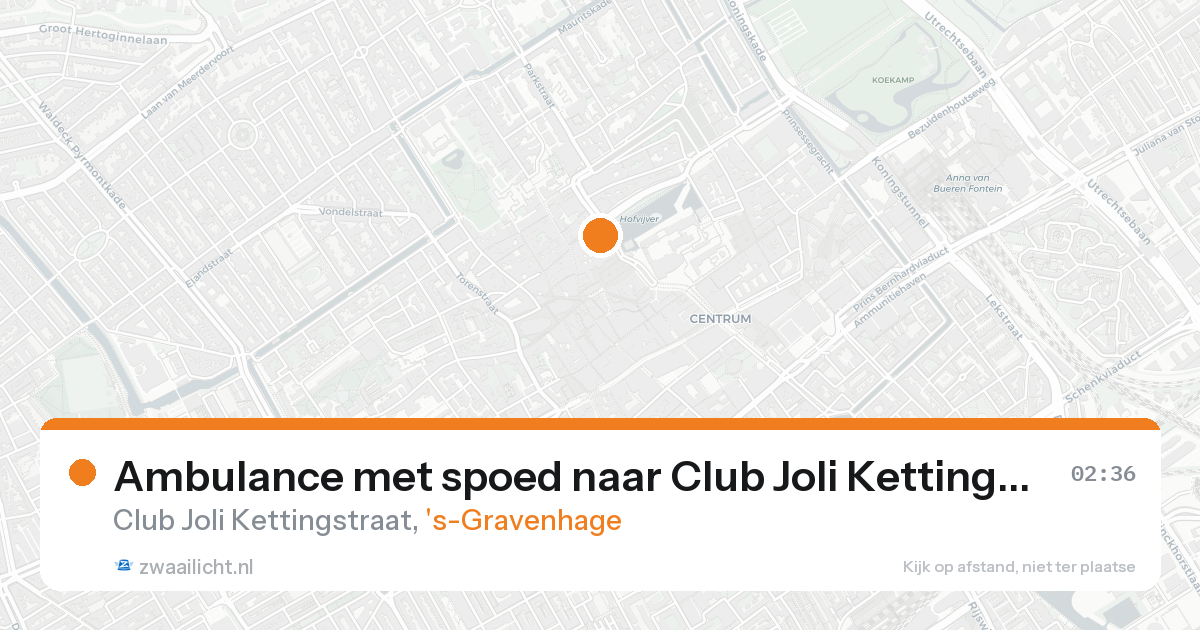 Ambulance met spoed naar Club Joli Kettingstraat in 's-Gravenhage — 8 feb 2026