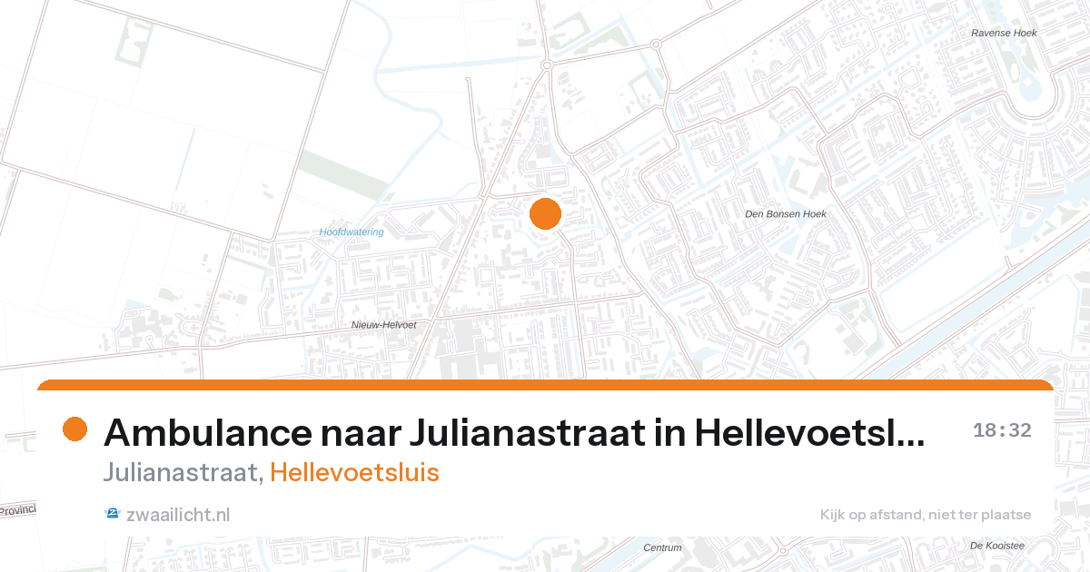 Ambulance naar Julianastraat in Hellevoetsluis — 28 aug 2026