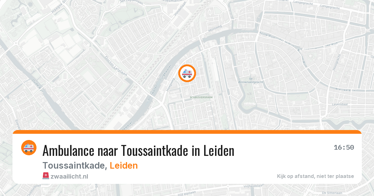 Ambulance naar Toussaintkade in Leiden — 12 aug 2026