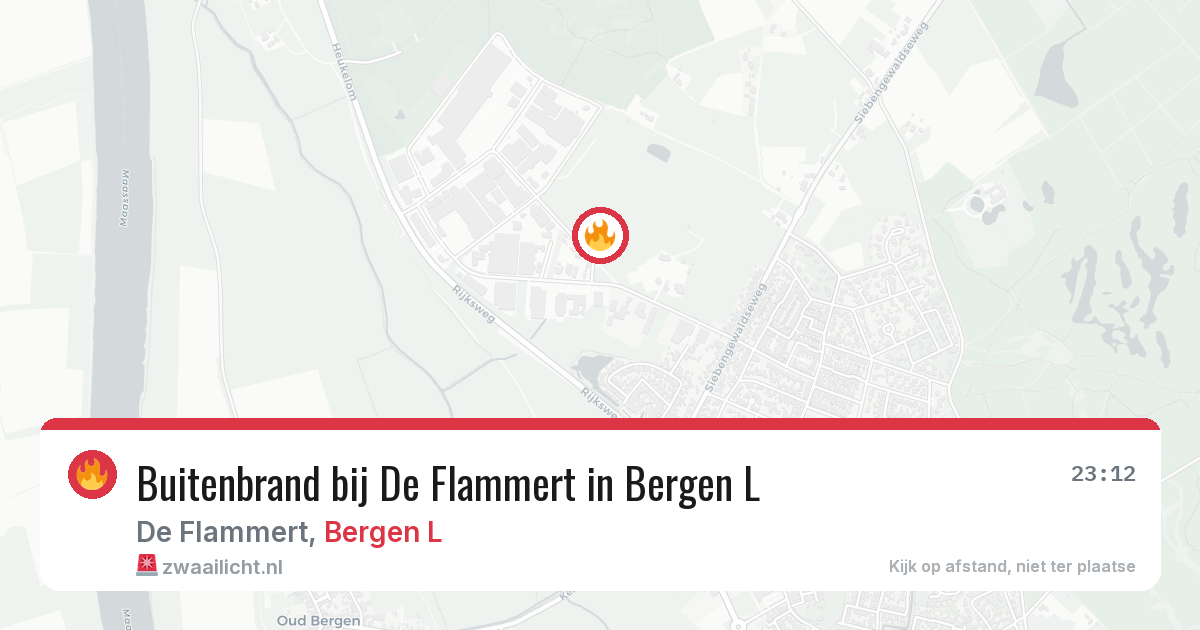 Buitenbrand bij De Flammert in Bergen L — 4 aug 2026