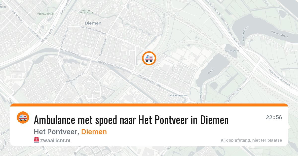 Ambulance met spoed naar Het Pontveer in Diemen — 8 apr 2026