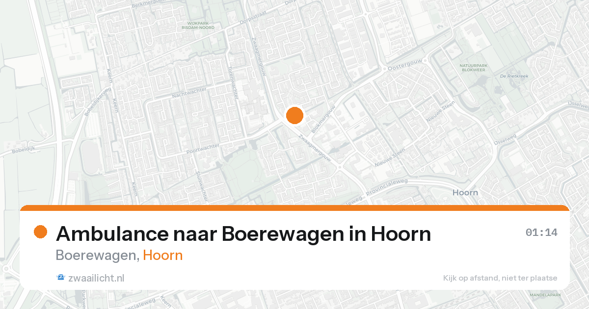 Ambulance naar Boerewagen in Hoorn — 20 aug 2026
