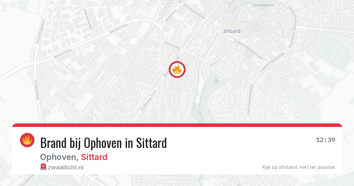 Brand bij Ophoven in Sittard — 21 mrt 2026