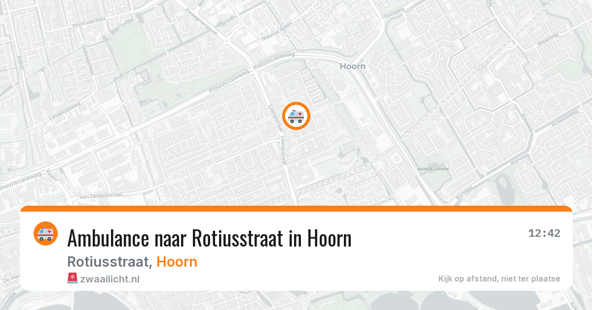 Ambulance naar Rotiusstraat in Hoorn — 29 jan 2026