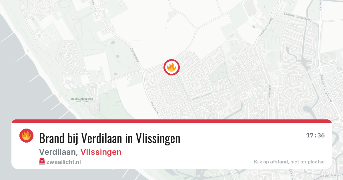 Brand bij Verdilaan in Vlissingen — 29 jun 2026