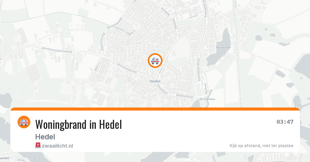 Woningbrand in Hedel — 15 mrt 2026