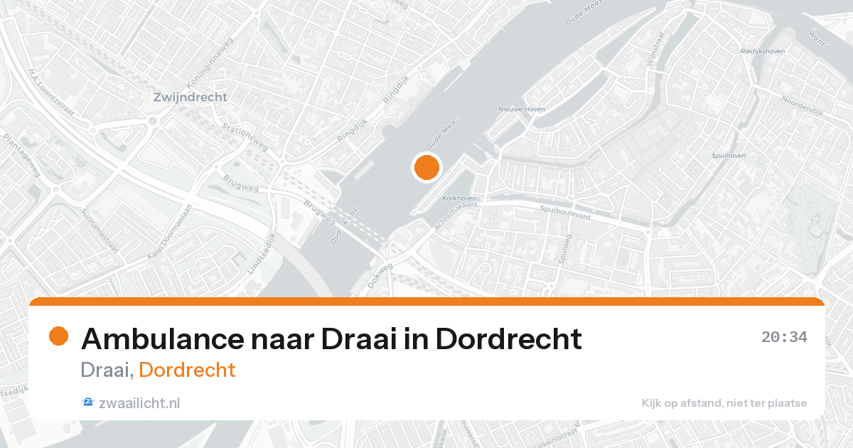Ambulance naar Draai in Dordrecht — 20 aug 2026