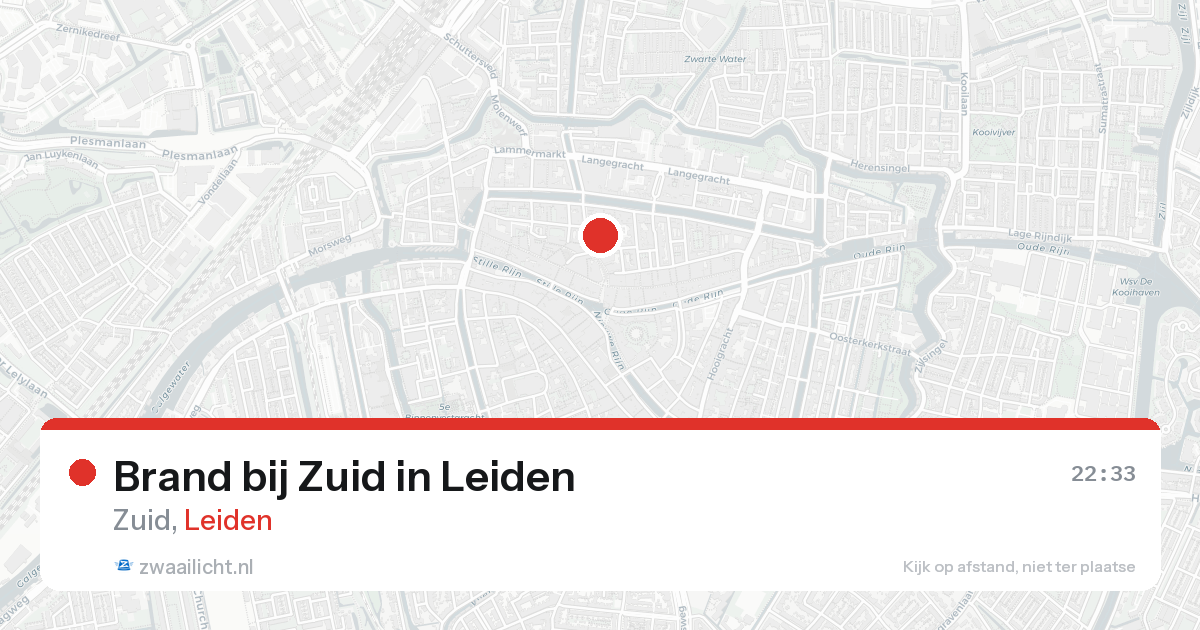Brand bij Zuid in Leiden — 22 apr 2026