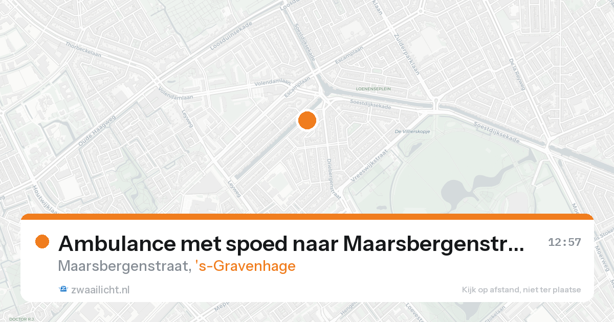 Ambulance met spoed naar Maarsbergenstraat in 's-Gravenhage — 19 aug 2026