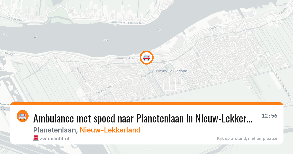 Ambulance met spoed naar Planetenlaan in Nieuw-Lekkerland — 3 feb 2026