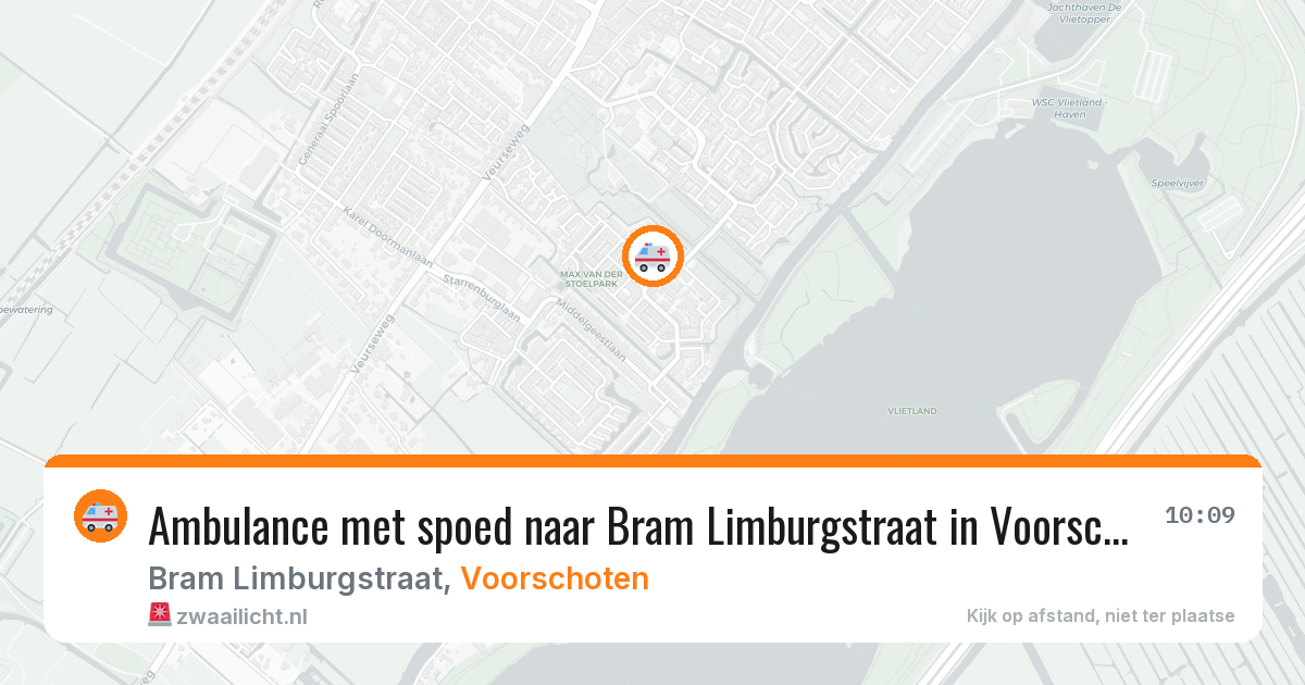 Ambulance met spoed naar Bram Limburgstraat in Voorschoten — 30 jul 2026