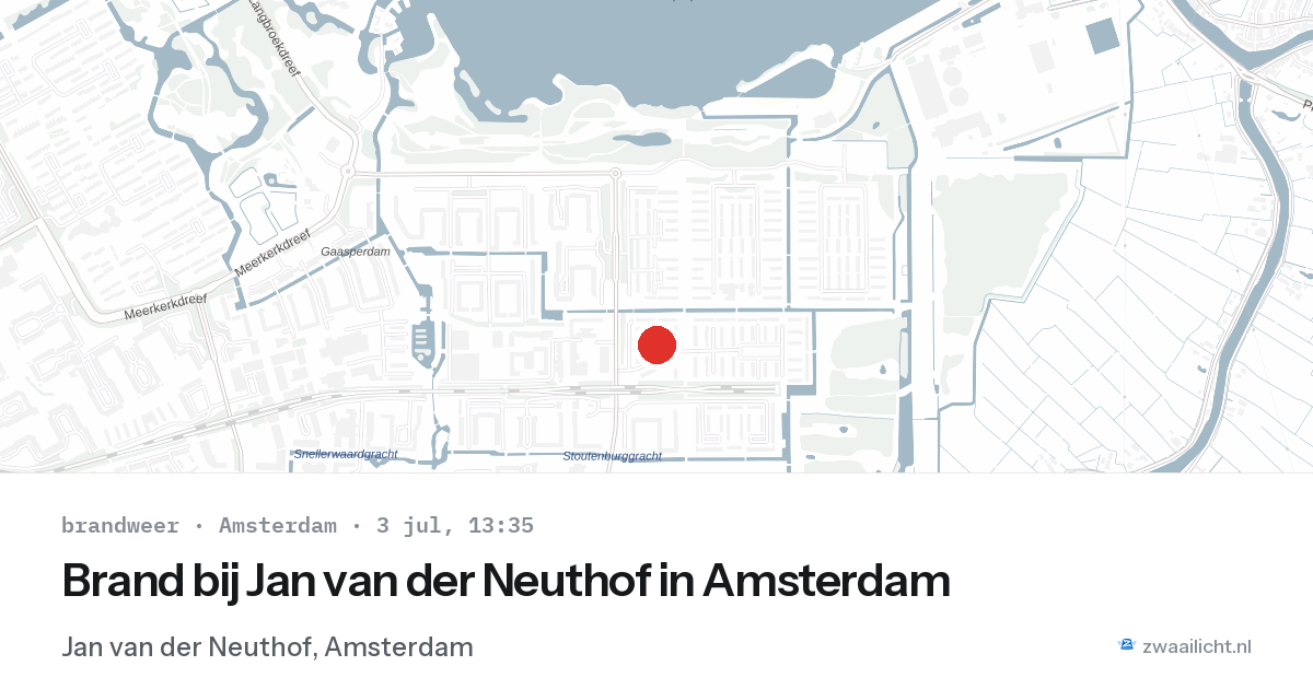 Brand bij Jan van der Neuthof in Amsterdam — 3 jul 2026