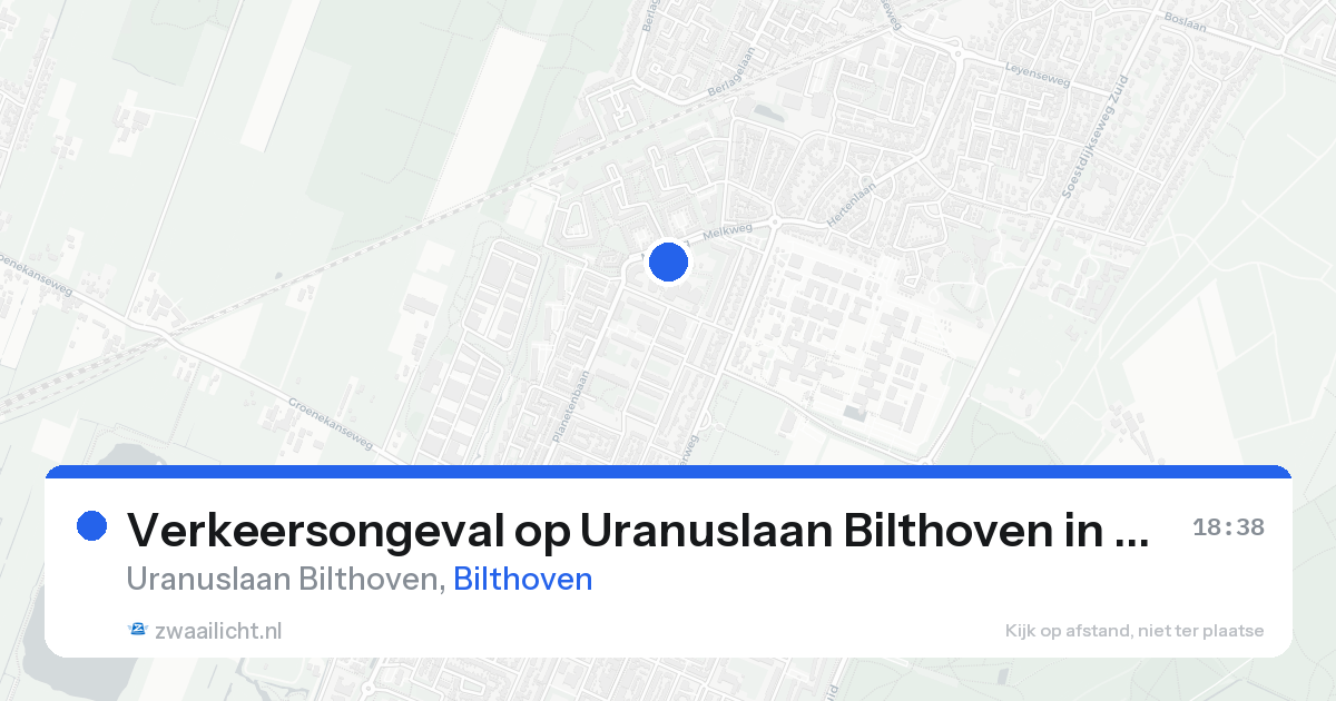 Verkeersongeval op Uranuslaan Bilthoven in Bilthoven — 23 aug 2026