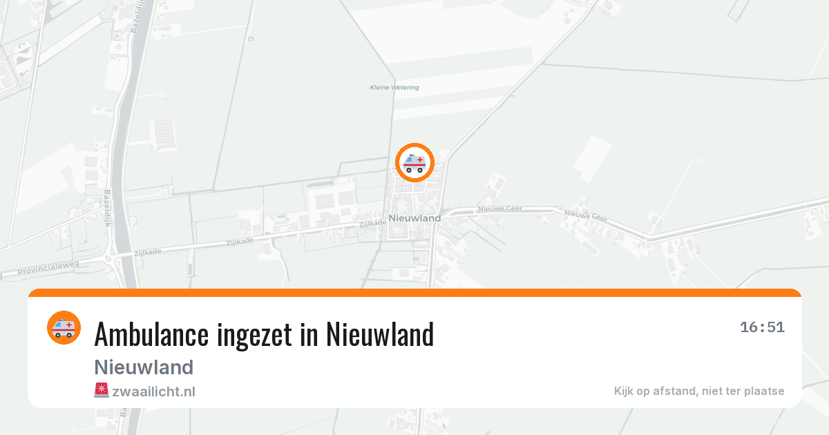 Ambulance ingezet in Nieuwland — 16 jun 2026