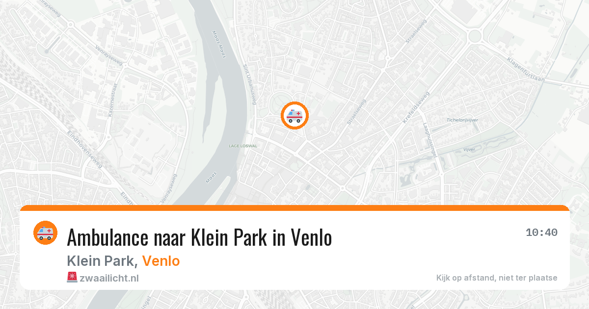 Ambulance naar Klein Park in Venlo — 2 jun 2026