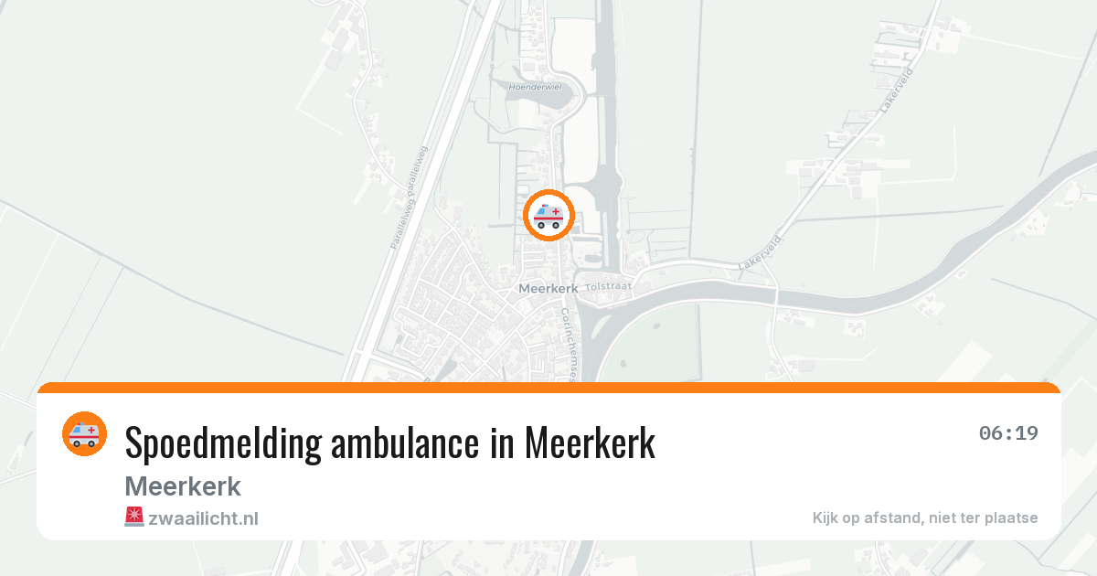 Spoedmelding ambulance in Meerkerk — 21 mei 2026