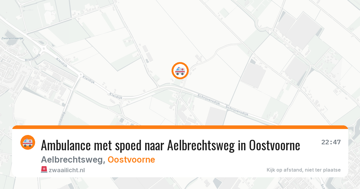 Ambulance met spoed naar Aelbrechtsweg in Oostvoorne — 18 mei 2026