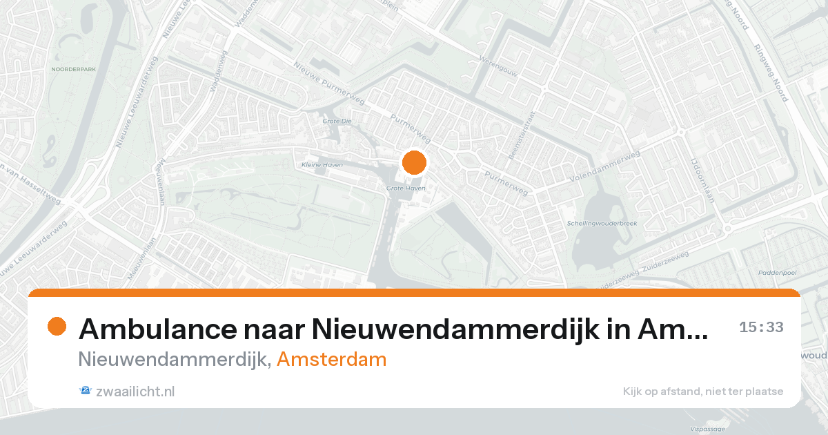 Ambulance naar Nieuwendammerdijk in Amsterdam — 20 aug 2026