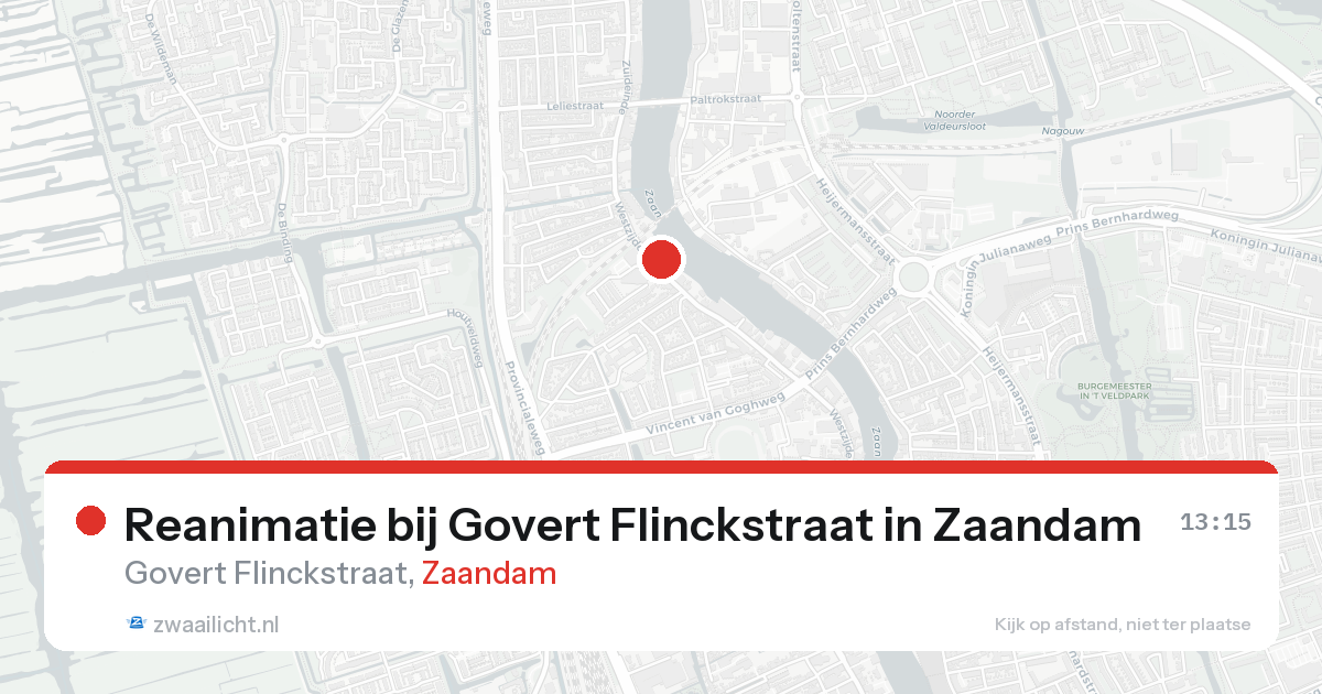Reanimatie bij Govert Flinckstraat in Zaandam — 25 aug 2026
