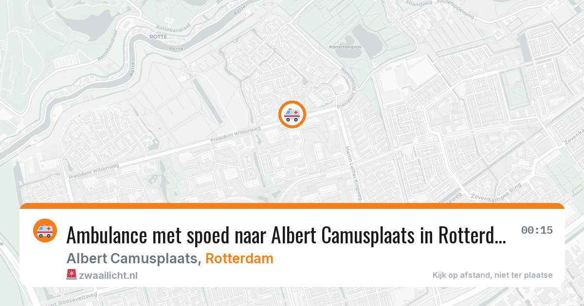 Ambulance met spoed naar Albert Camusplaats in Rotterdam — 28 mei 2026