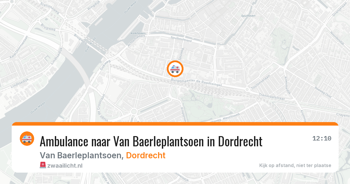 Ambulance naar Van Baerleplantsoen in Dordrecht — 10 jun 2026