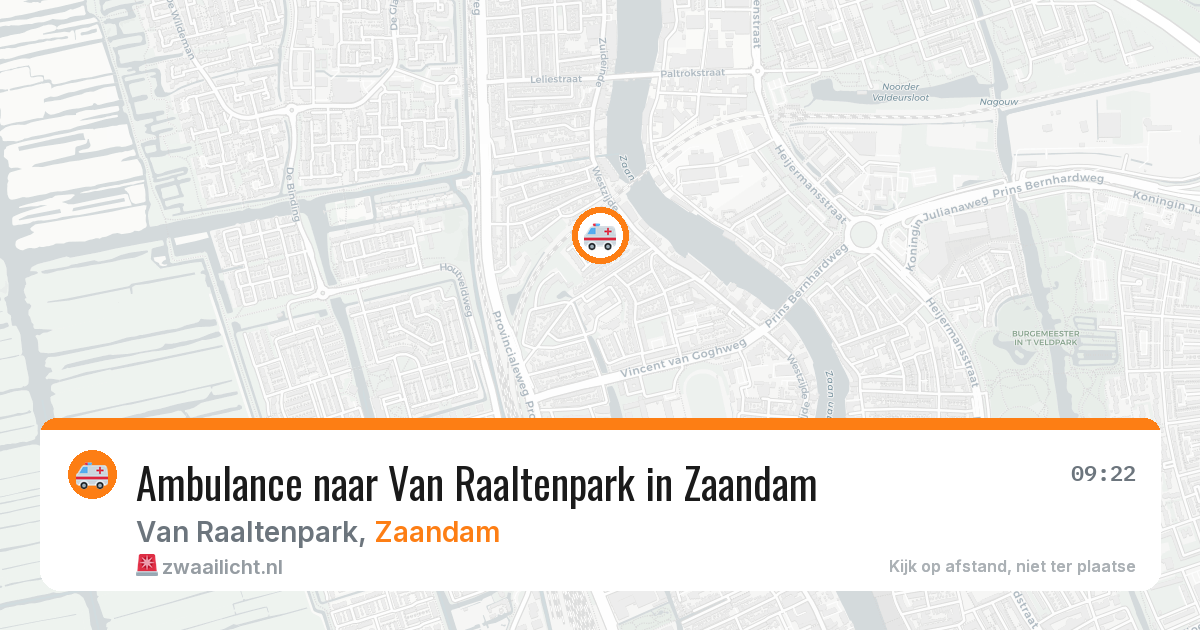 Ambulance naar Van Raaltenpark in Zaandam — 23 jul 2026