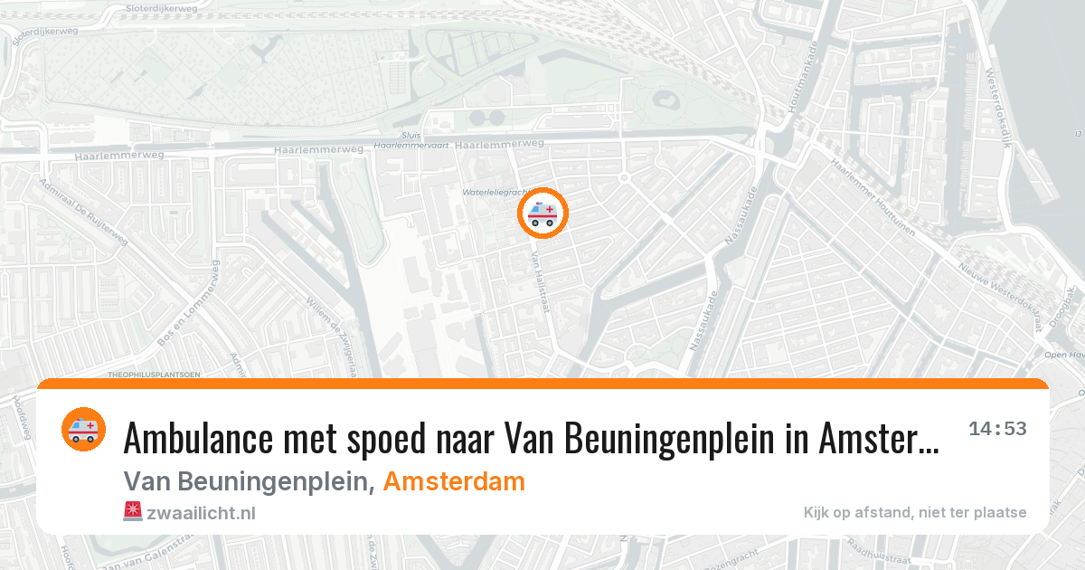Ambulance met spoed naar Van Beuningenplein in Amsterdam — 2 mrt 2026