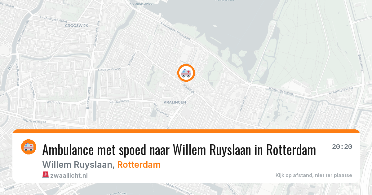 Ambulance met spoed naar Willem Ruyslaan in Rotterdam — 24 mei 2026