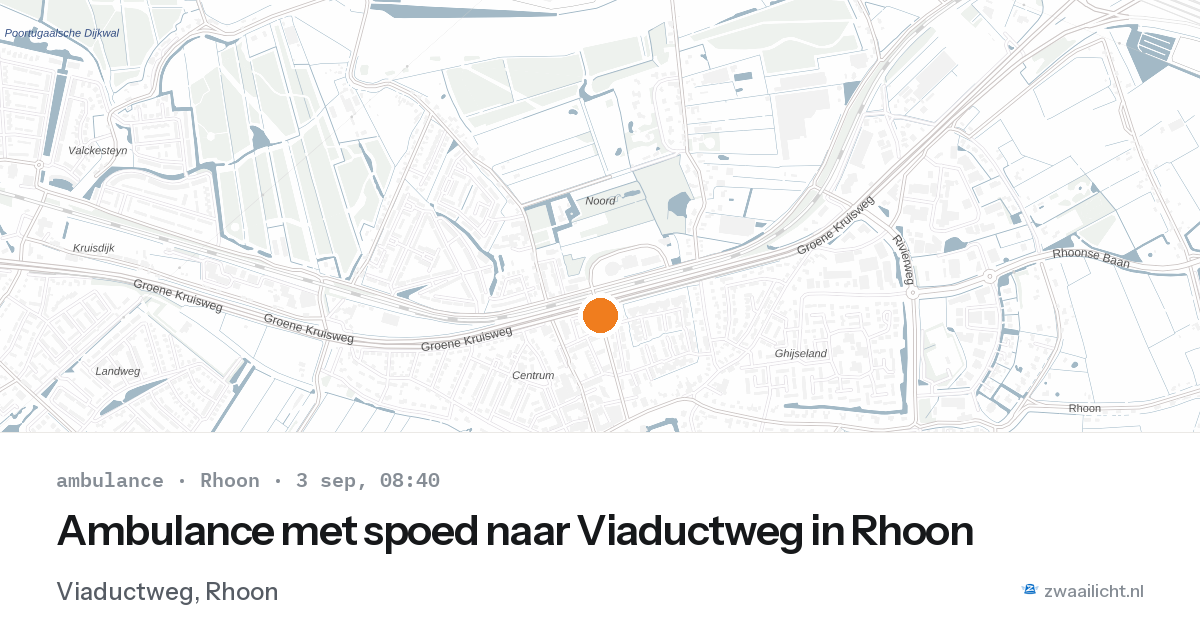 Ambulance met spoed naar Viaductweg in Rhoon — 3 sep 2026