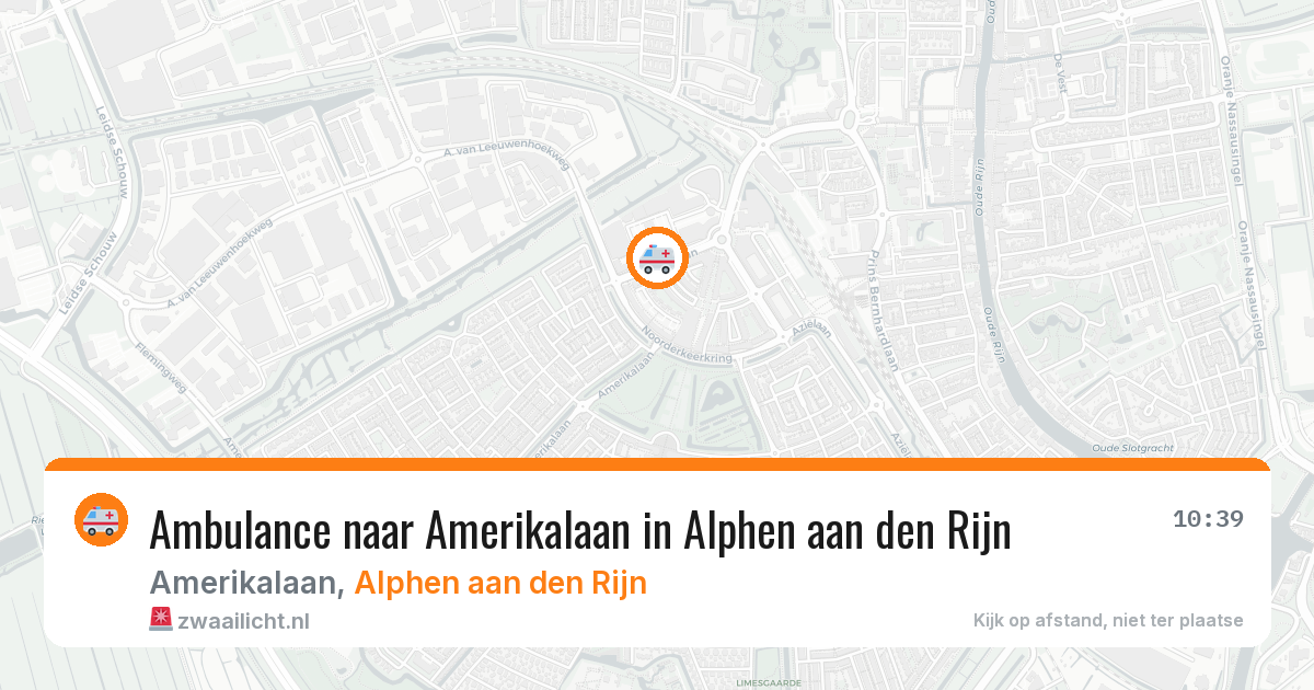 Ambulance naar Amerikalaan in Alphen aan den Rijn — 12 jul 2026