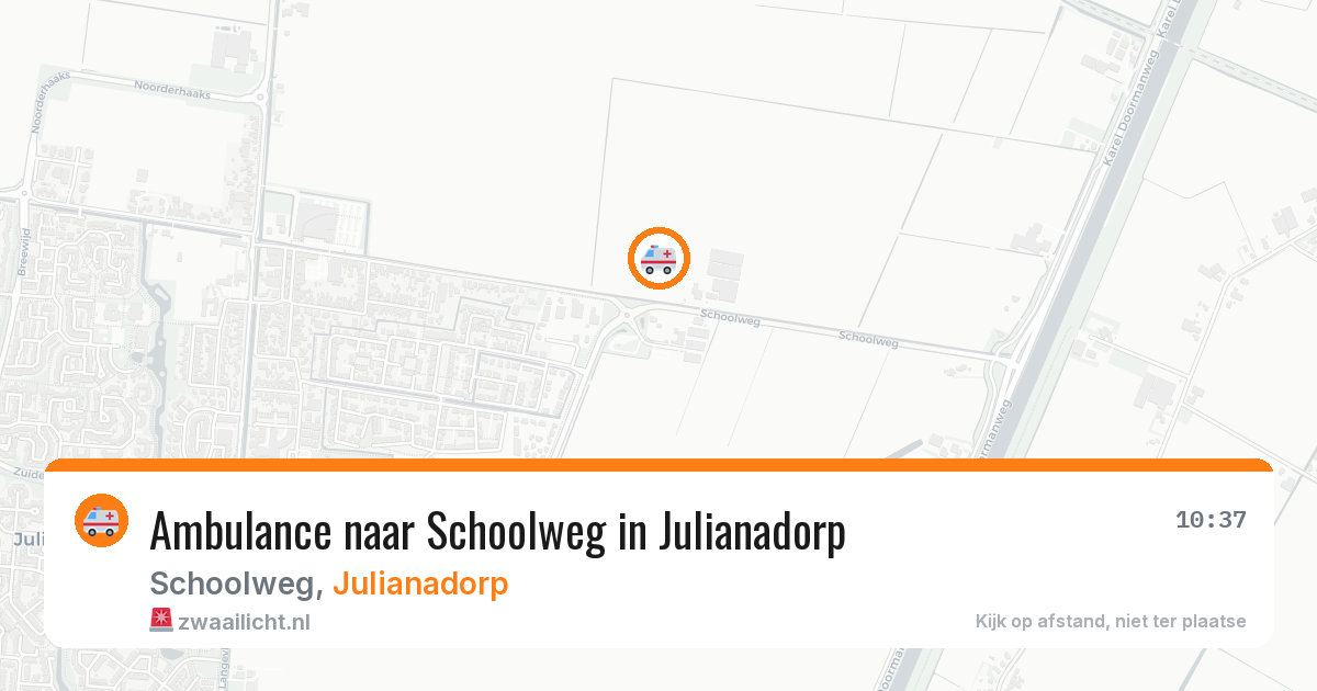 Ambulance naar Schoolweg in Julianadorp — 9 aug 2026