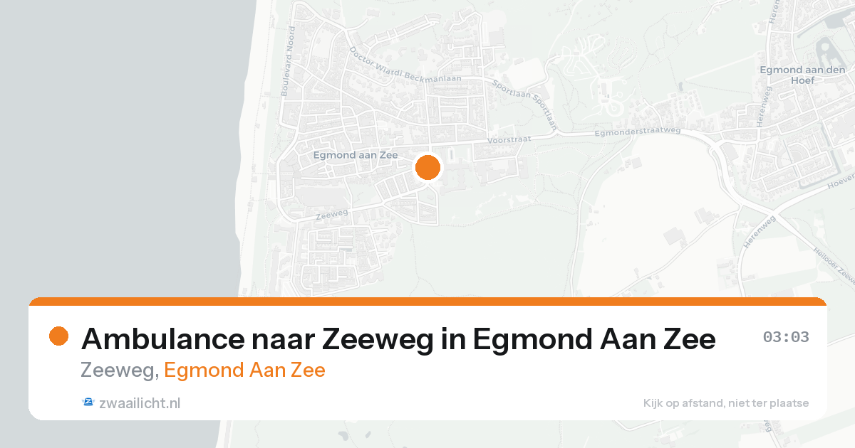 Ambulance naar Zeeweg in Egmond Aan Zee — 31 mei 2026