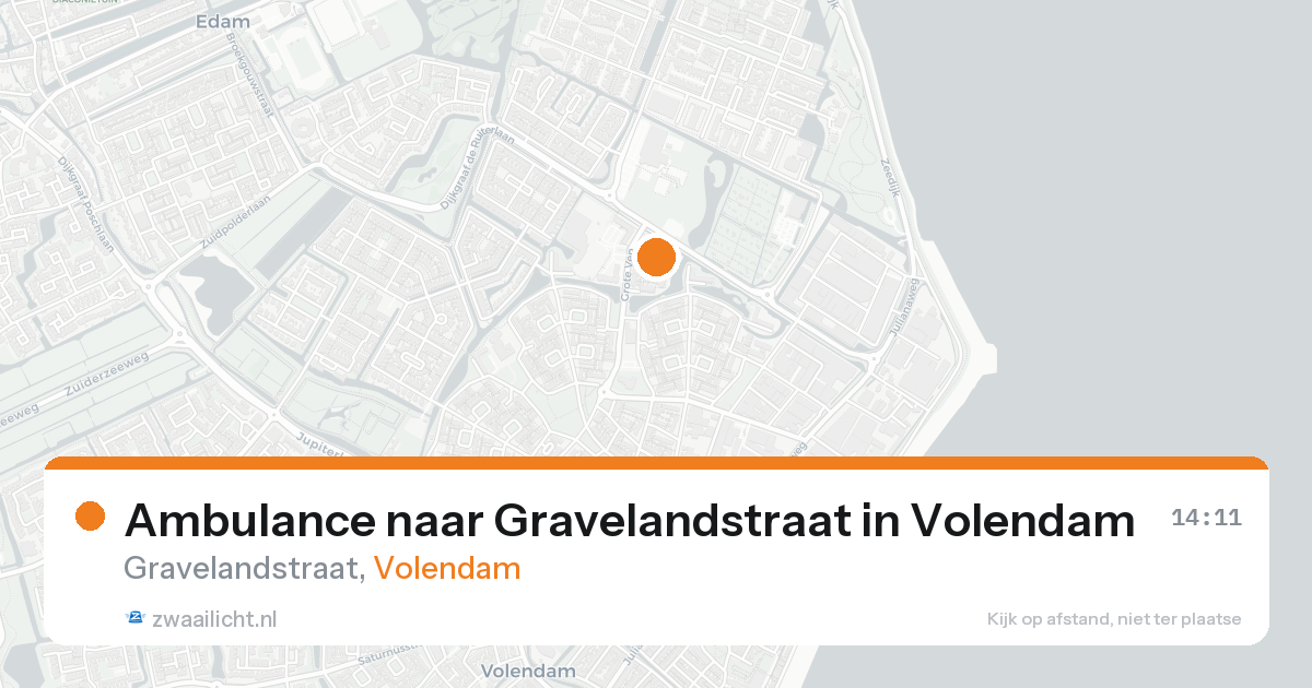 Ambulance naar Gravelandstraat in Volendam — 16 aug 2026