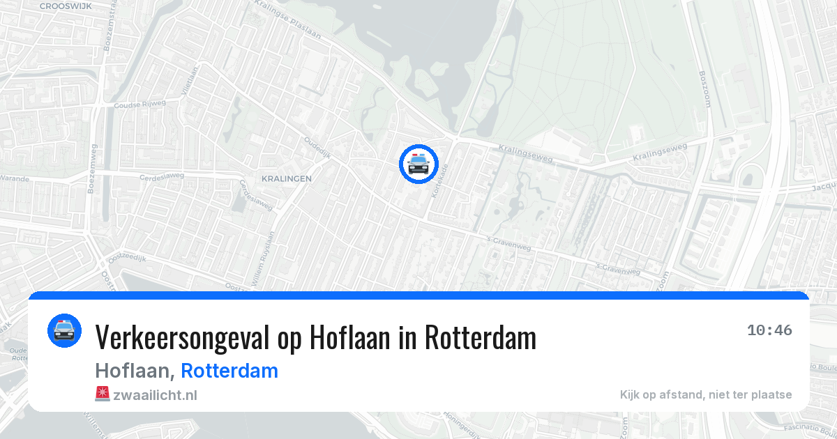 Verkeersongeval op Hoflaan in Rotterdam — 11 apr 2026