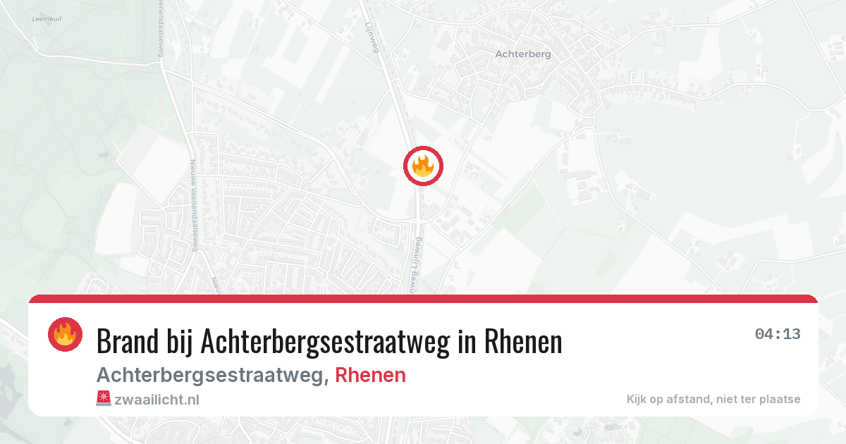 Brand bij Achterbergsestraatweg in Rhenen — 28 jun 2026