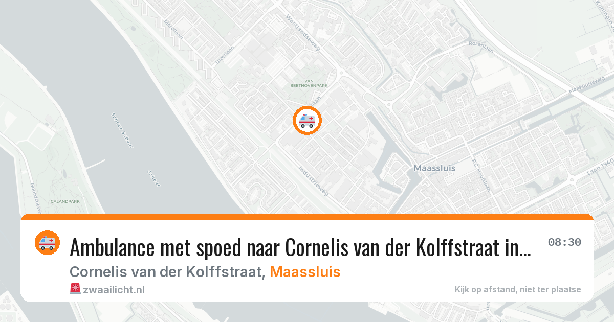Ambulance met spoed naar Cornelis van der Kolffstraat in Maassluis — 23 mrt 2026