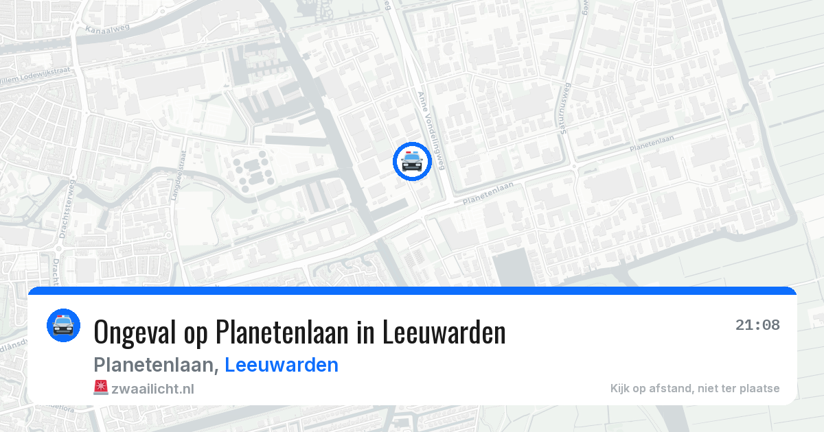Ongeval op Planetenlaan in Leeuwarden — 20 jan 2026