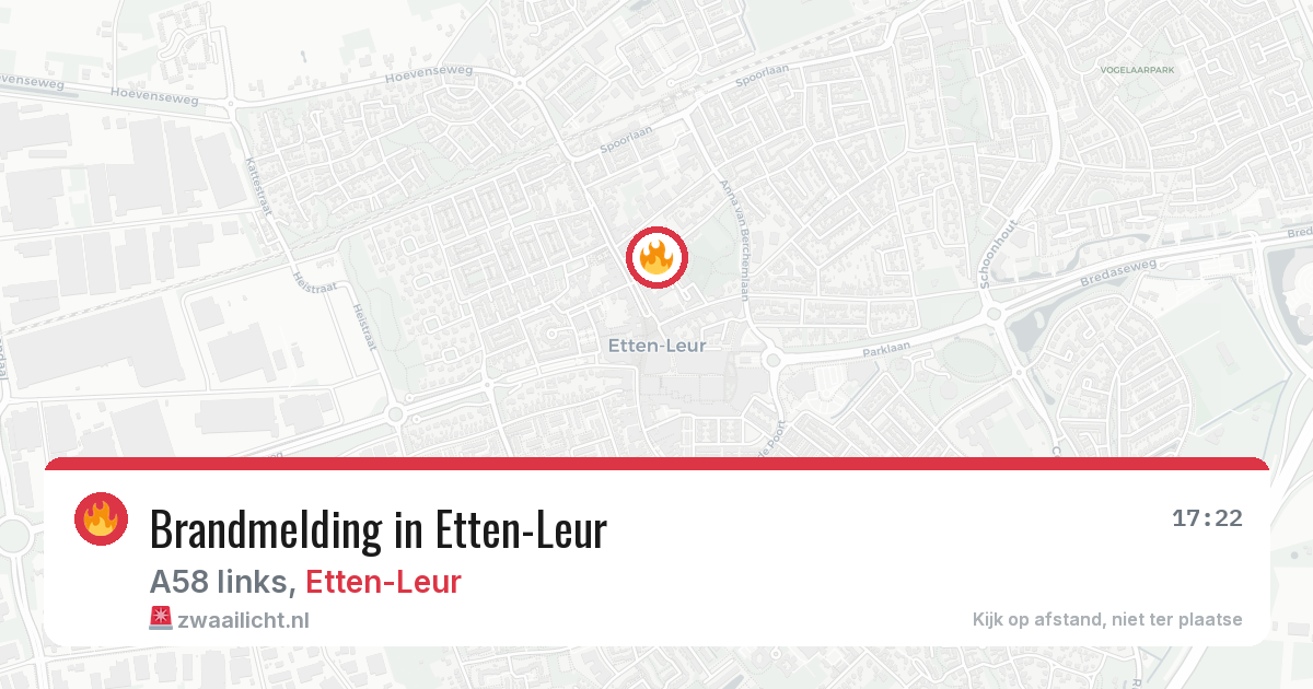 Brandmelding in Etten-Leur — 7 mei 2026