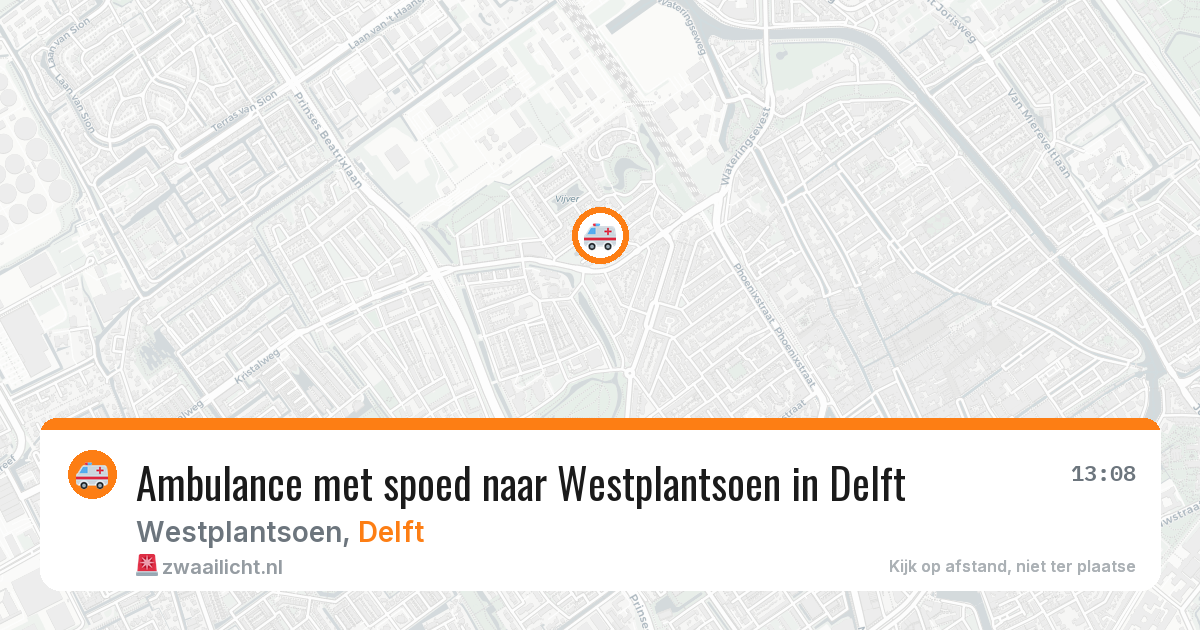 Ambulance met spoed naar Westplantsoen in Delft — 29 jun 2026