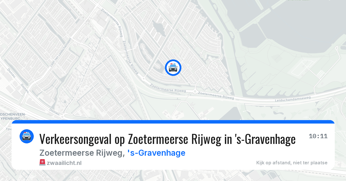 Verkeersongeval op Zoetermeerse Rijweg in 's-Gravenhage — 18 jun 2026