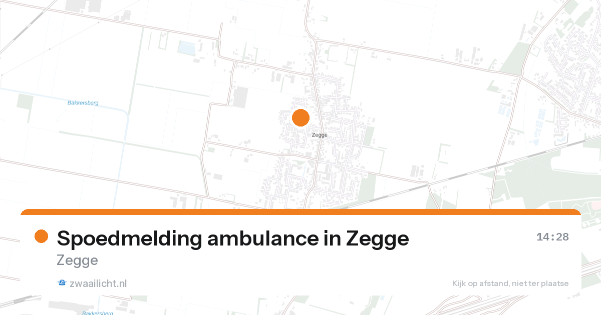 Spoedmelding ambulance in Zegge — 27 aug 2026