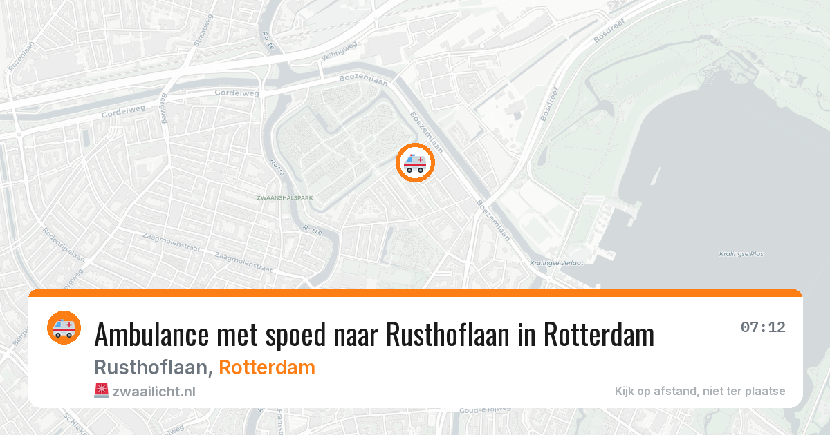 Ambulance met spoed naar Rusthoflaan in Rotterdam — 21 jun 2026