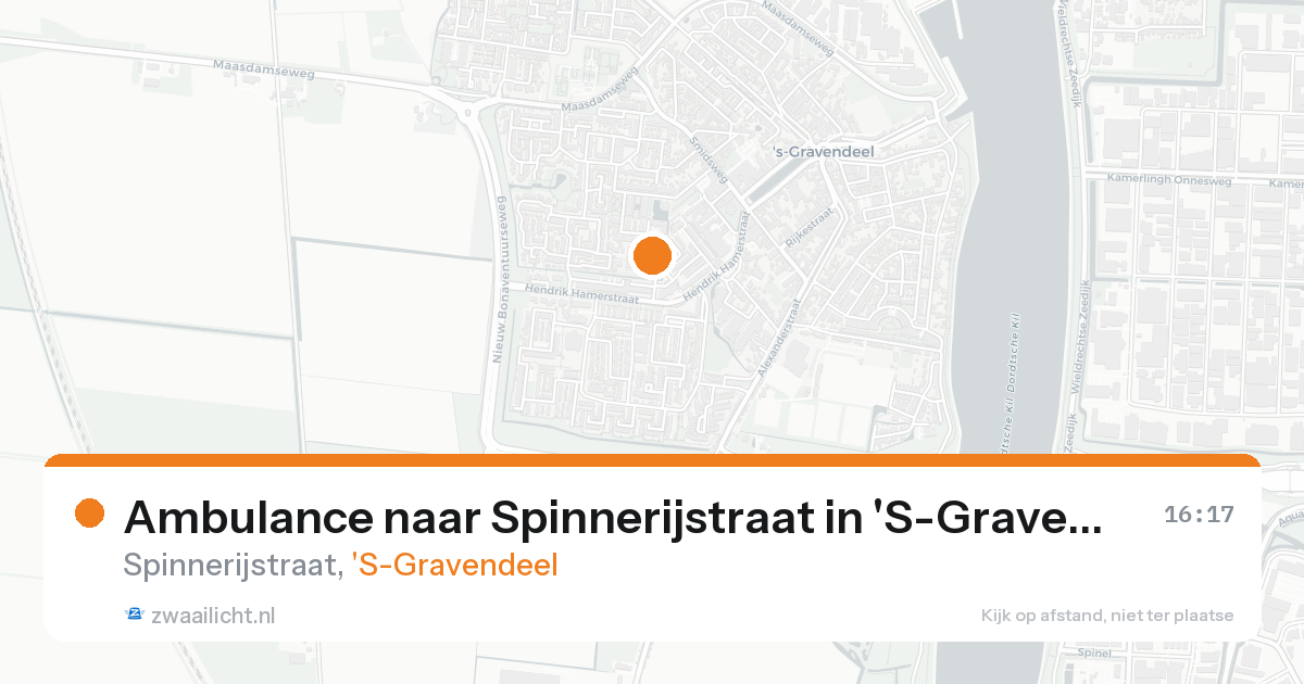 Ambulance naar Spinnerijstraat in 'S-Gravendeel — 18 aug 2026