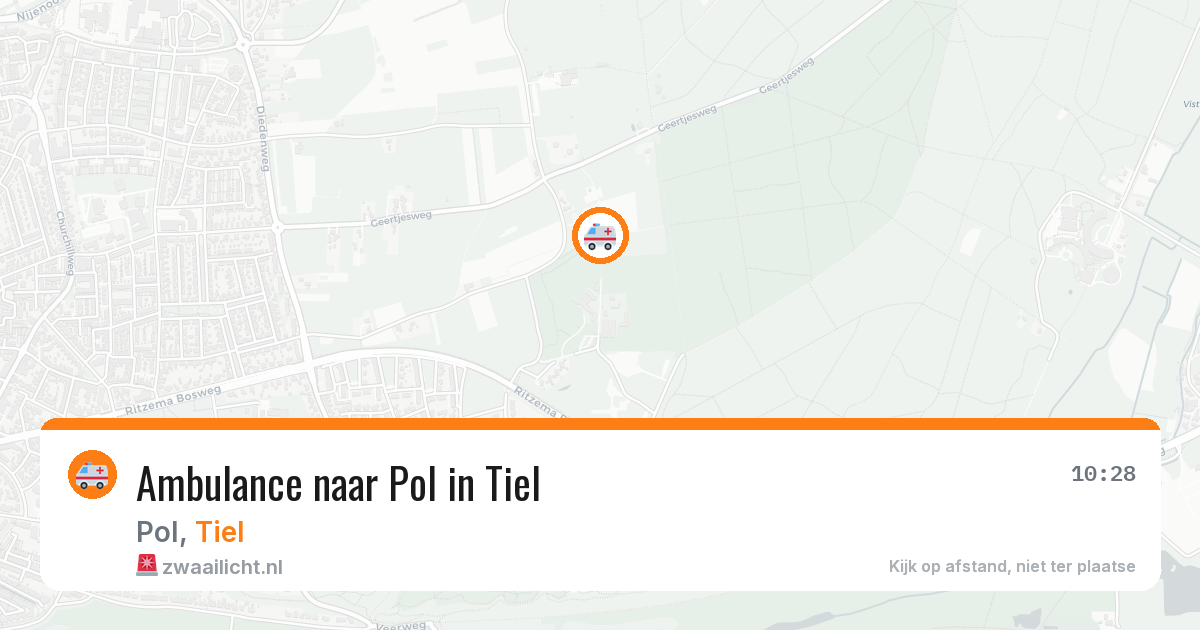 Ambulance naar Pol in Tiel — 17 mei 2026