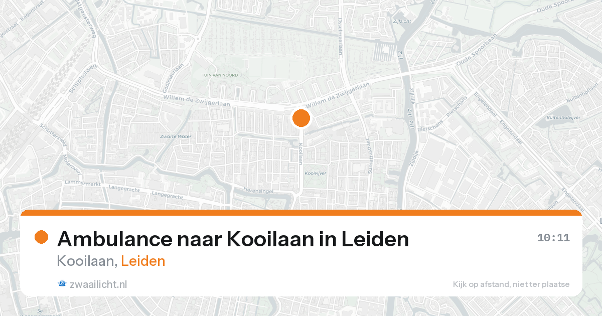 Ambulance naar Kooilaan in Leiden — 15 aug 2026