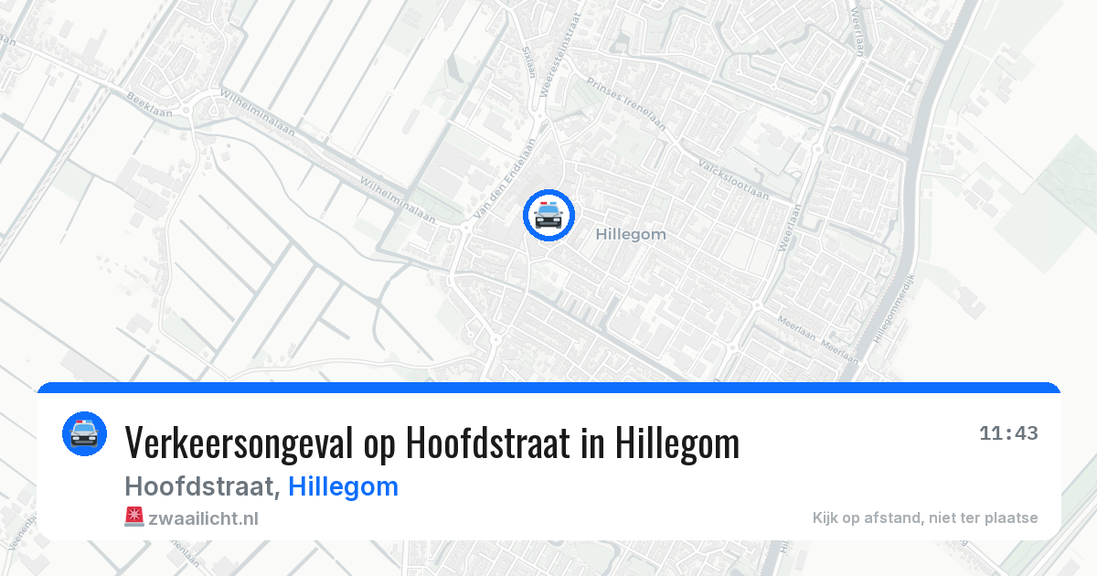 Verkeersongeval op Hoofdstraat in Hillegom — 8 apr 2026