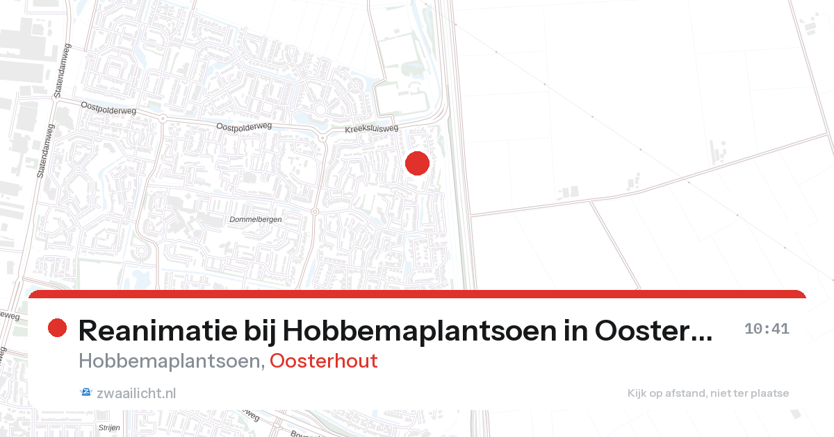 Reanimatie bij Hobbemaplantsoen in Oosterhout — 31 mrt 2026