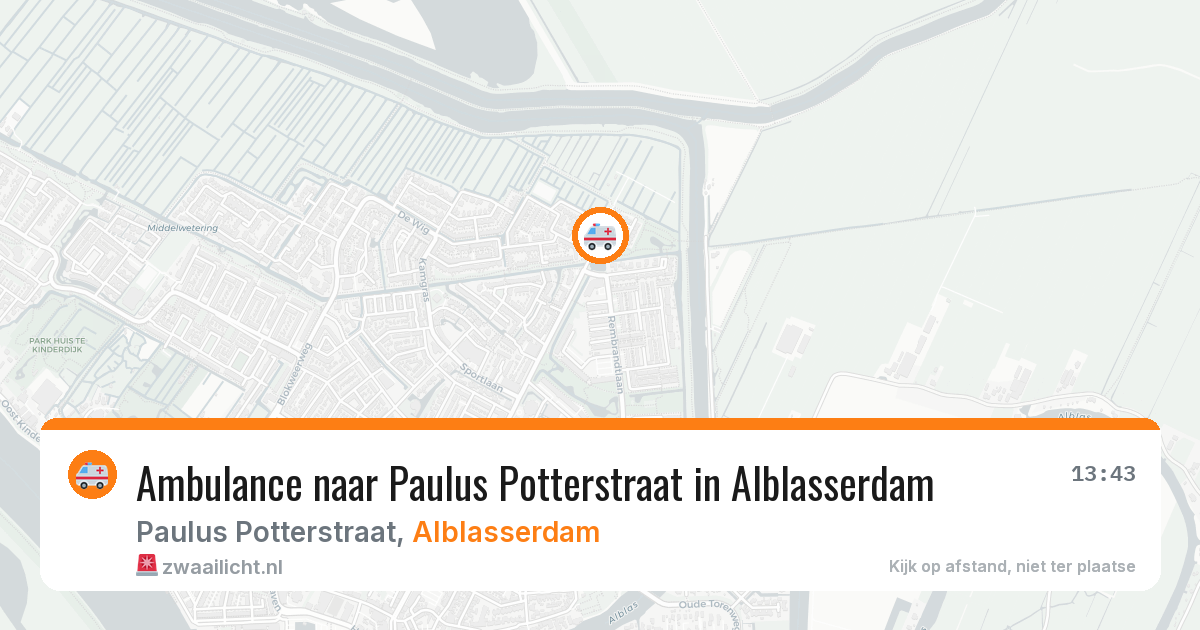 Ambulance naar Paulus Potterstraat in Alblasserdam — 19 mei 2026