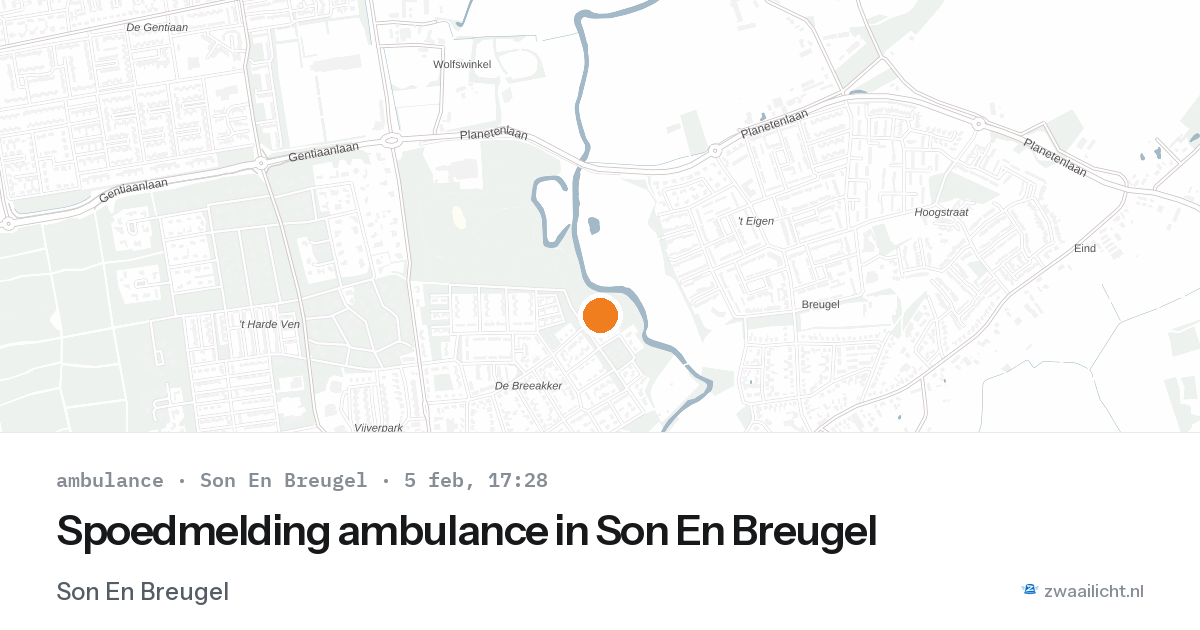 Spoedmelding ambulance in Son En Breugel — 5 feb 2026