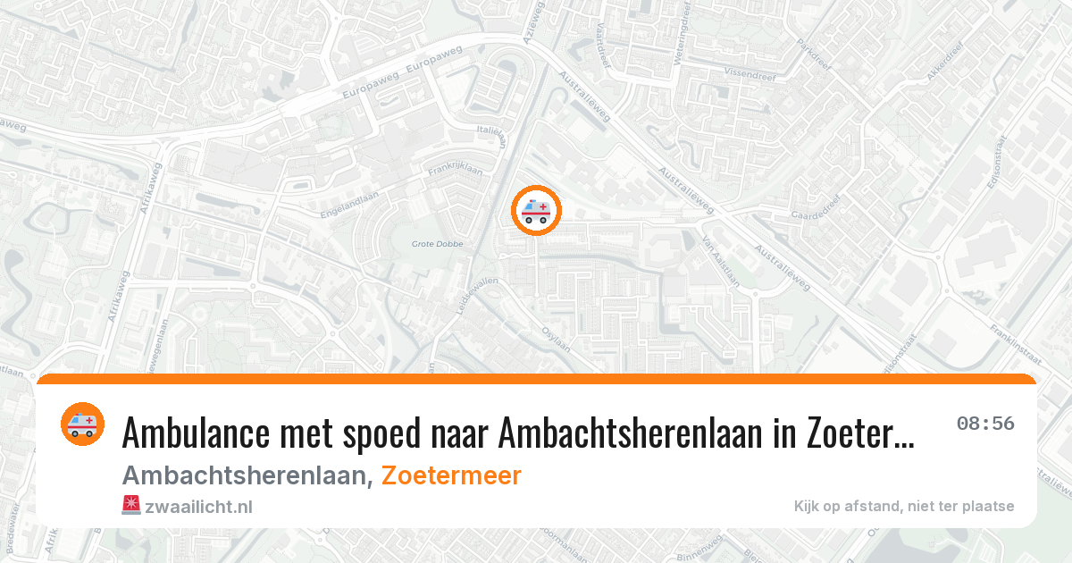 Ambulance met spoed naar Ambachtsherenlaan in Zoetermeer — 2 apr 2026